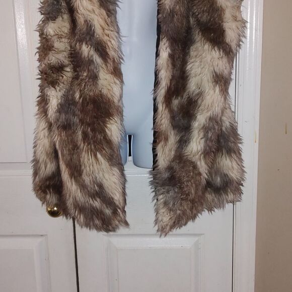 Cato Faux Fur  open front cardigan vest  Sz XL - Picture 2 of 5